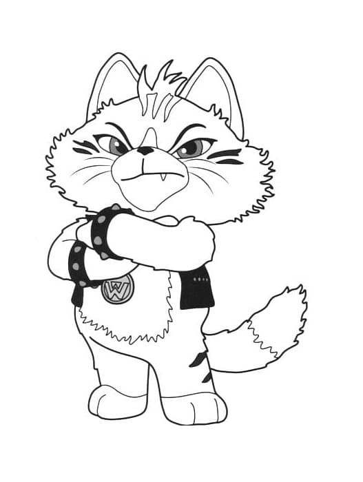 Desenho Chefe 44 Gatos para Imprimir e Colorir