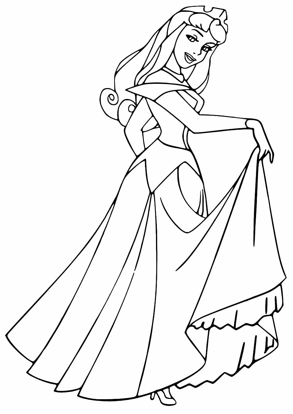Desenho de a Bela Adormecida Download Grátis para Colorir e Pintar