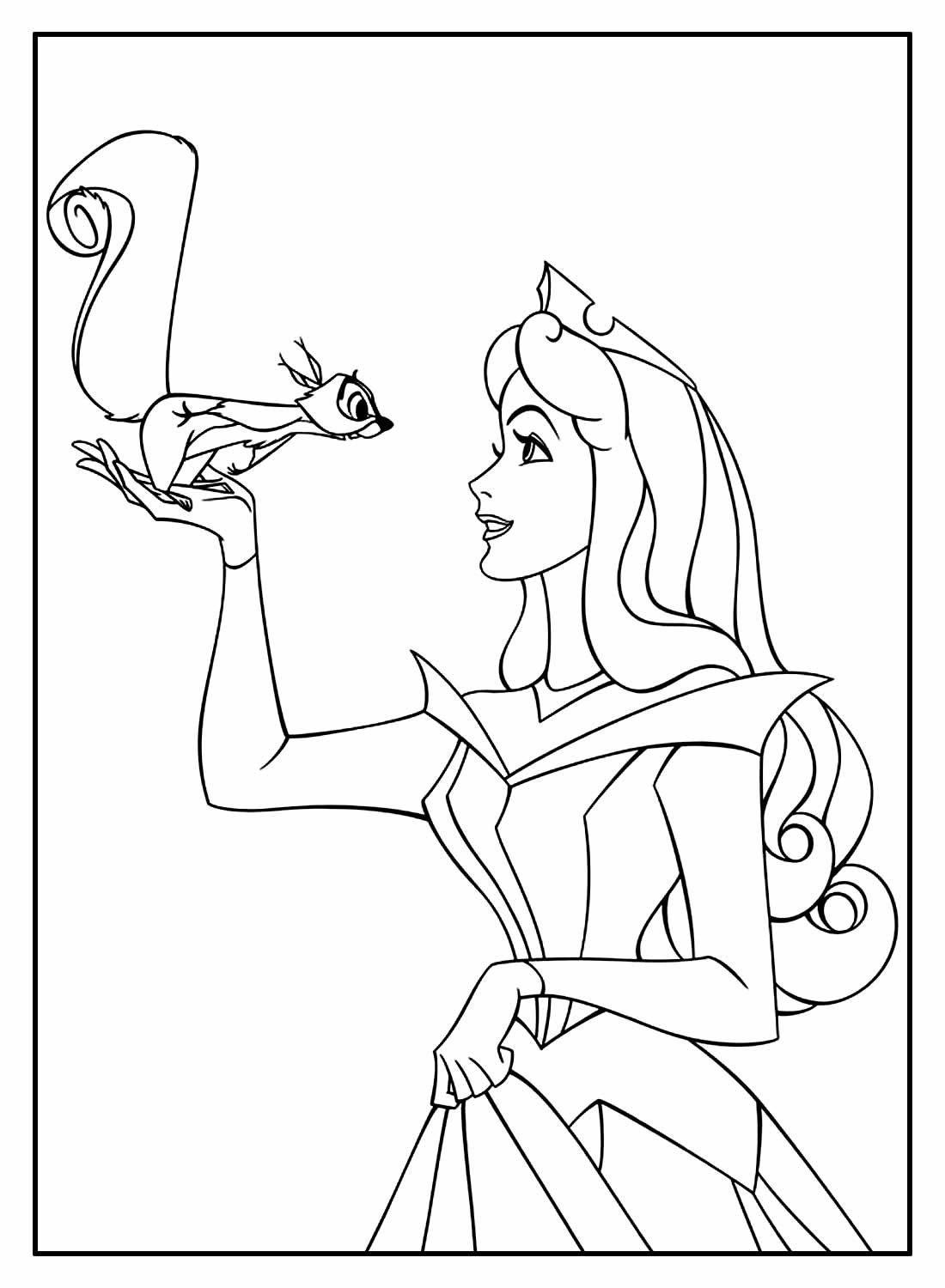 Desenho de a Bela Adormecida Grátis Download para Colorir e Pintar