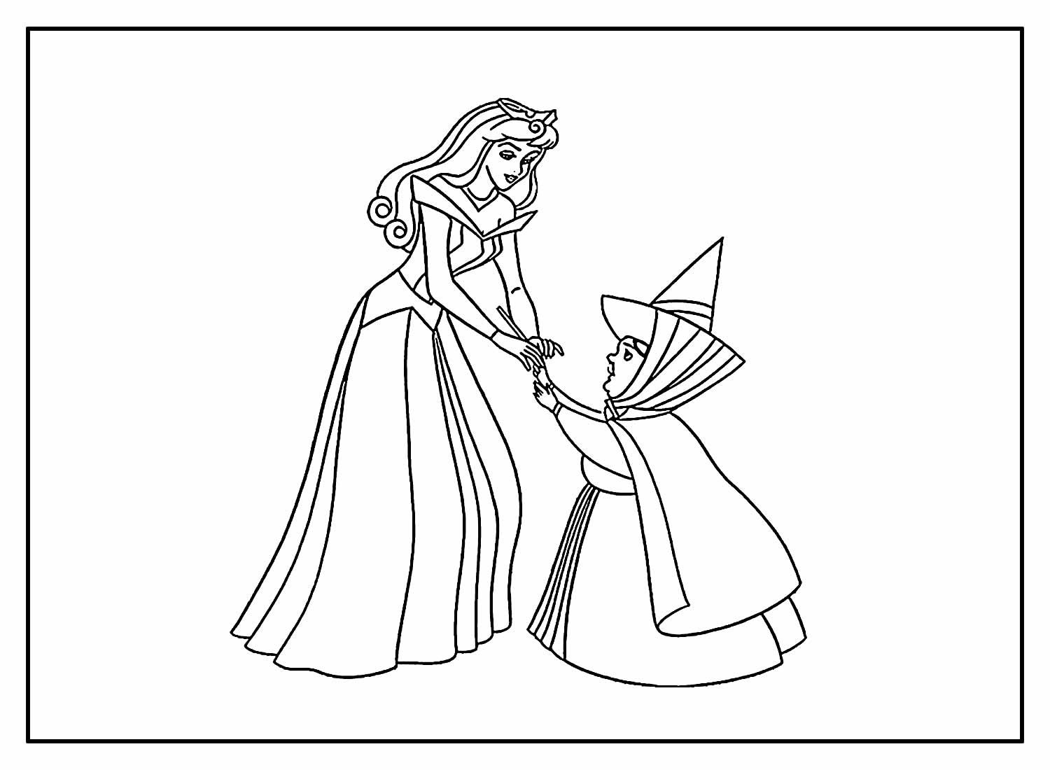 Desenho de a Bela Adormecida Grátis Pdf para Colorir e Pintar