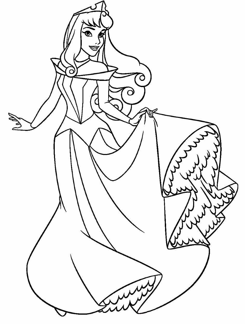 Desenho de a Bela Adormecida Imprimivel para Imprimir e Colorir e Pintar
