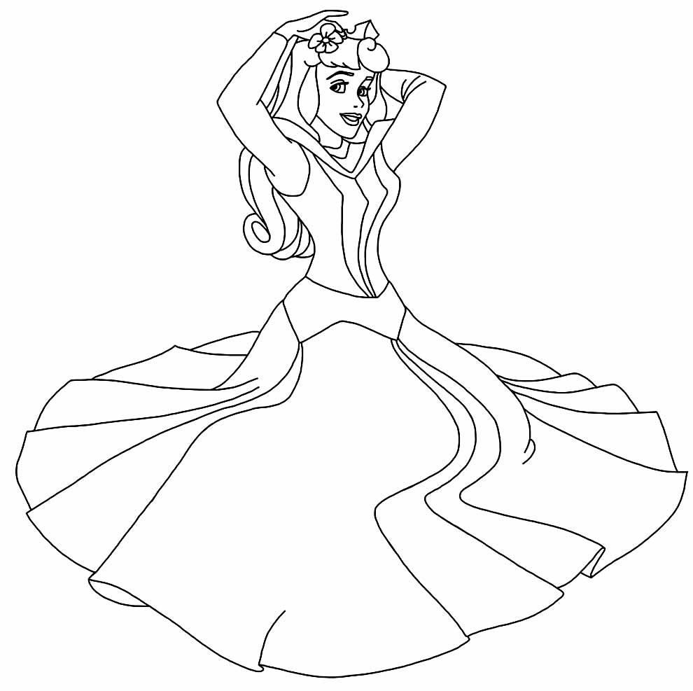Desenho de a Bela Adormecida para Colorir Pdf Imprimivel e Pintar