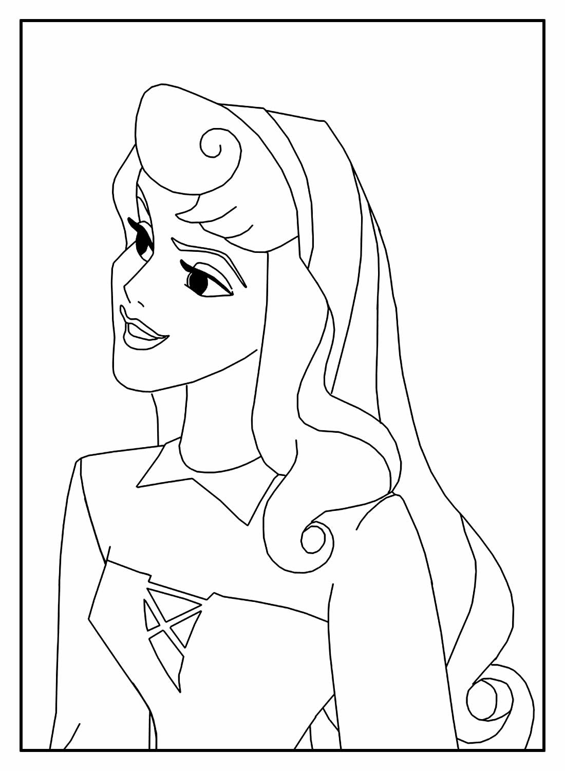 Desenho de a Bela Adormecida para Imprimir Grátis Download e Pintar