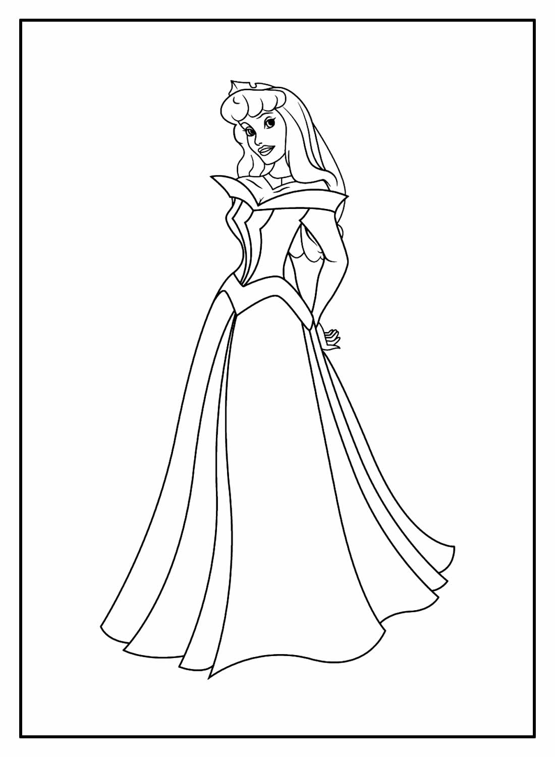 Desenho de a Bela Adormecida para Pintar Pdf Grátis
