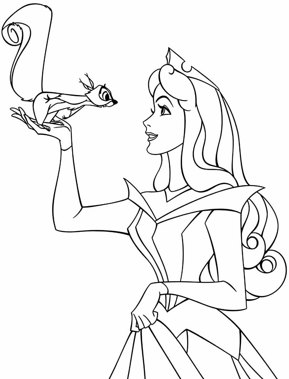 Desenho de a Bela Adormecida Pdf para Colorir e Imprimir e Pintar