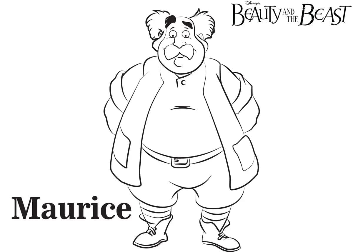 Desenhos de A Bela e A Fera para Colorir
