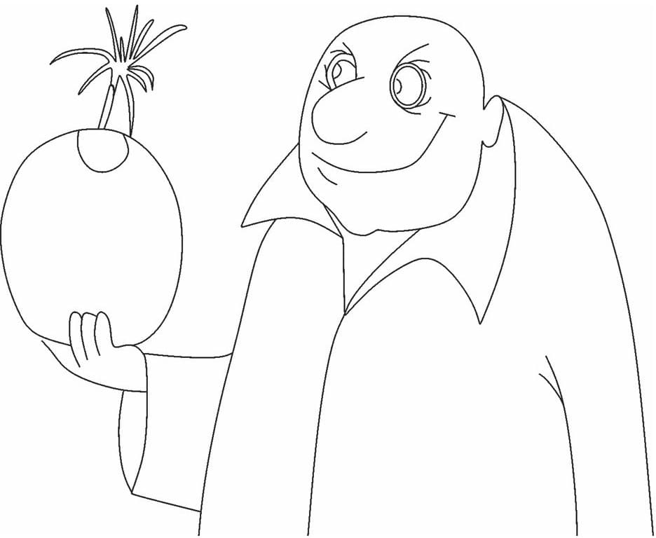 Desenho Tio Fester Addams para Colorir