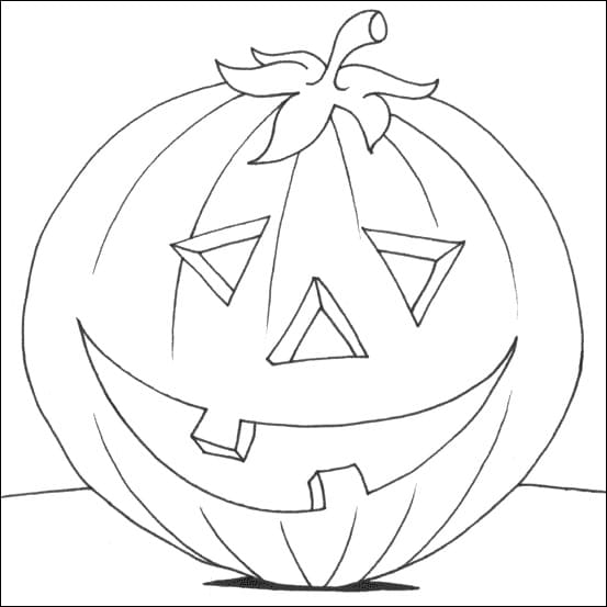 Desenhos de Abóbora Halloween para Colorir