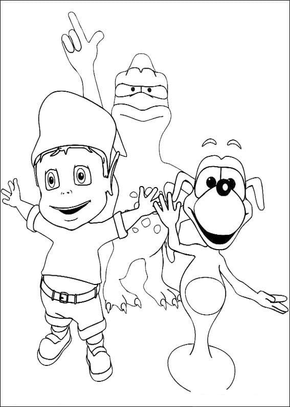 Desenho Adiboo e Amigos para Colorir e Pintar