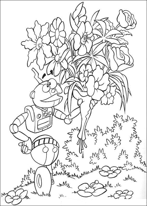Desenho Adibou Robô Floricultor para Colorir e Pintar