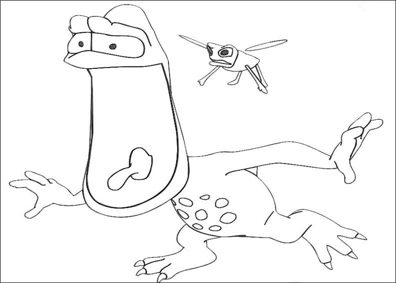 Desenho de Personagens de Adiboo para Colorir e Pintar