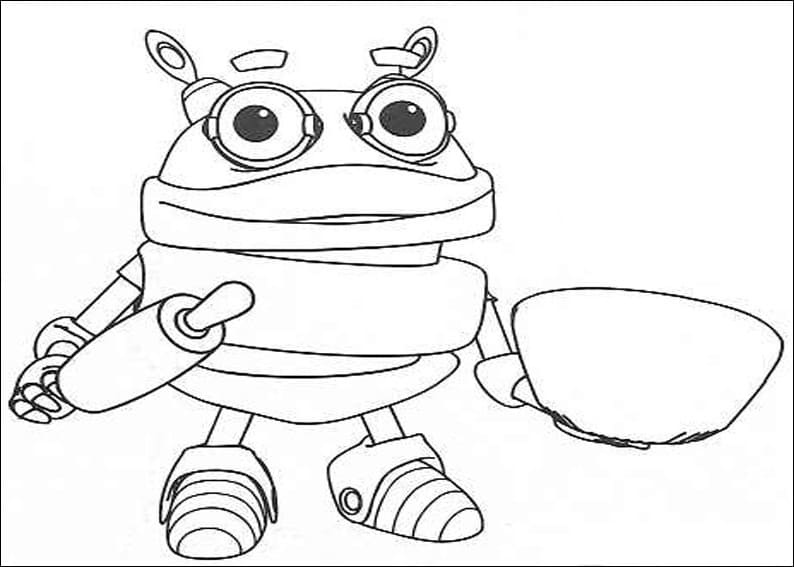 Desenho de Robô Cozinheiro de Adibou para Colorir e Pintar
