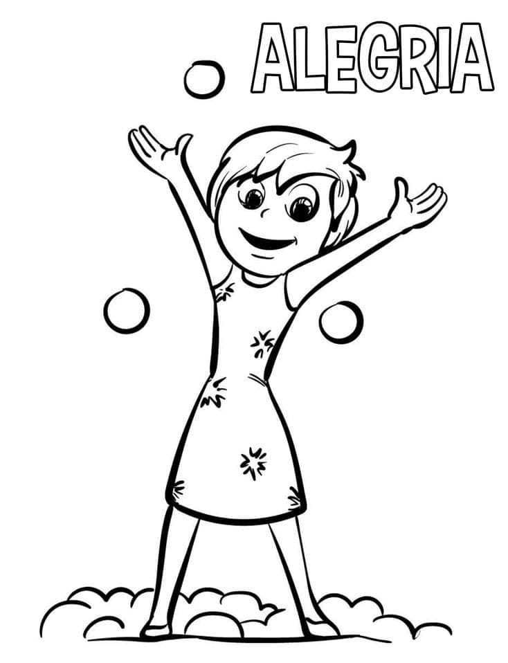 Desenho de Imagem de Alegria para Colorir