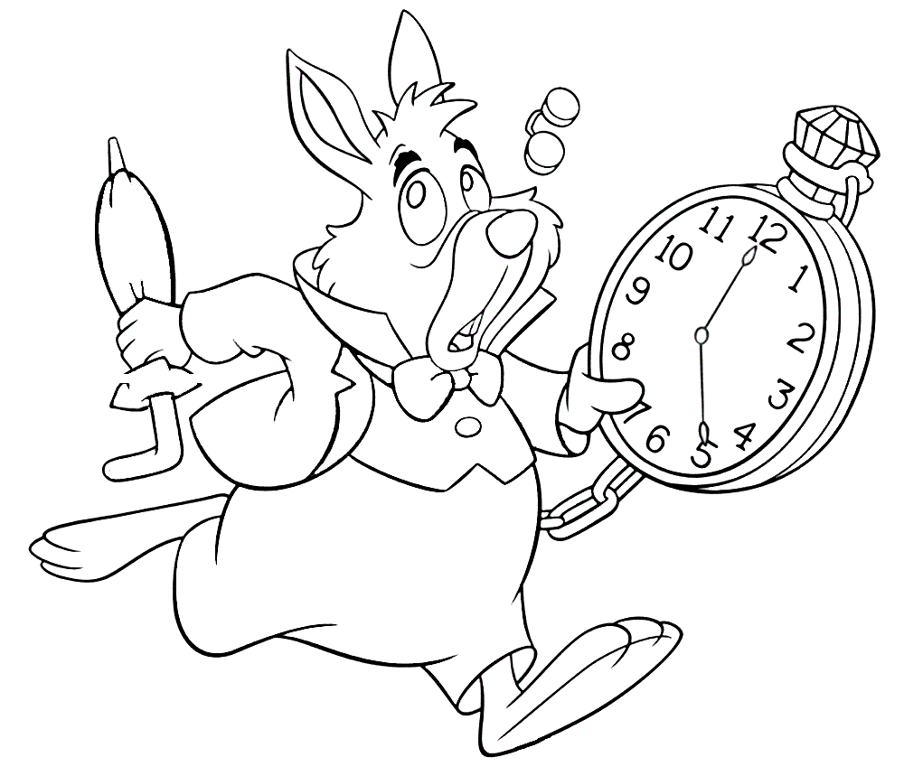 Desenhos de Alice no Pais das Maravilhas para Colorir