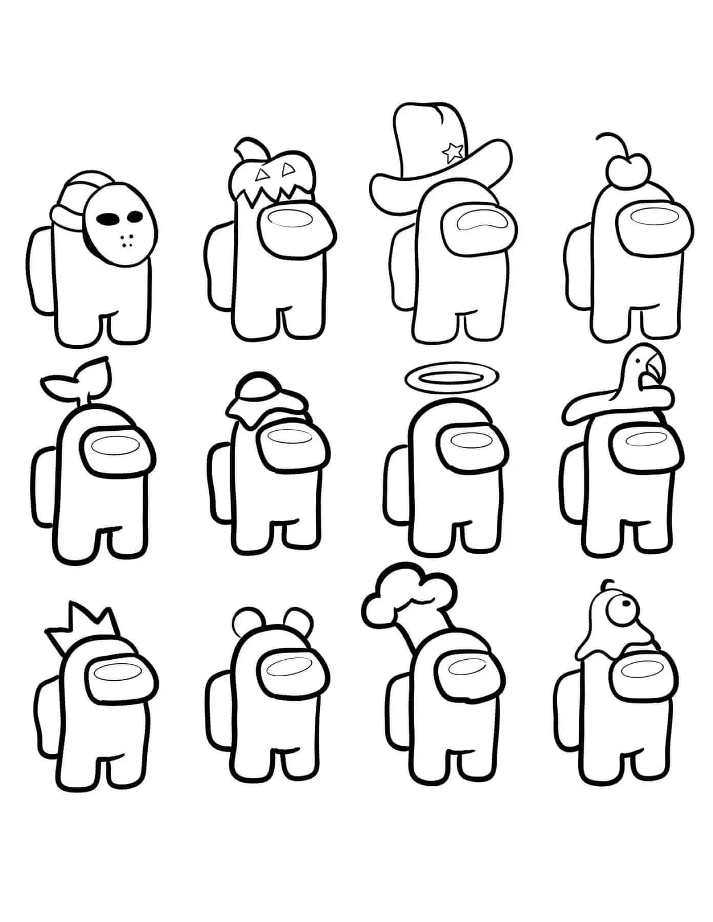 Desenhos de Among Us para Colorir