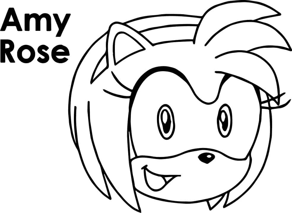 Desenhos de Amy Rose para Colorir