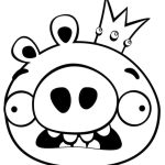 Angry Birds Porco Rei para Colorir 150×150