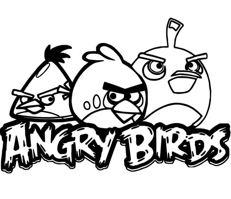 Desenho Amazing Angry Birds para Colorir 768×661