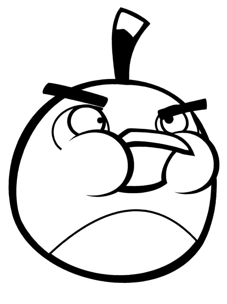 Desenho Angry Birds Pássaro Bomb para Colorir 764×1024