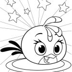 Desenho Angry Birds Pássaro Girly para Colorir 150×150