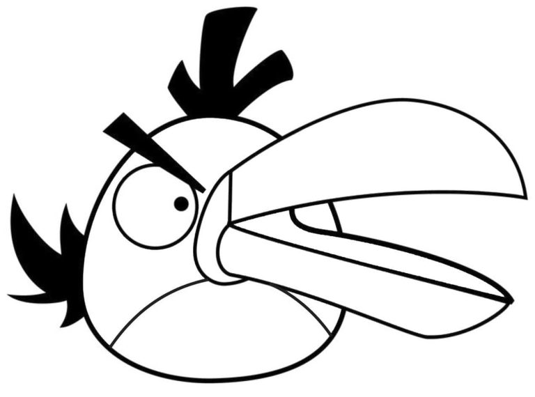 Desenho Angry Birds Pássaro Hal para Pintar de Graça 768×570