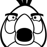 Desenho Angry Birds Pássaro Matilda para Colorir 150×150