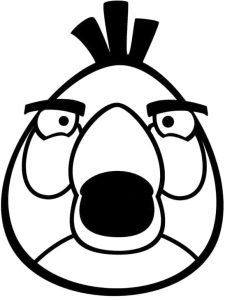 Desenho Angry Birds Pássaro Matilda para Colorir 225×300