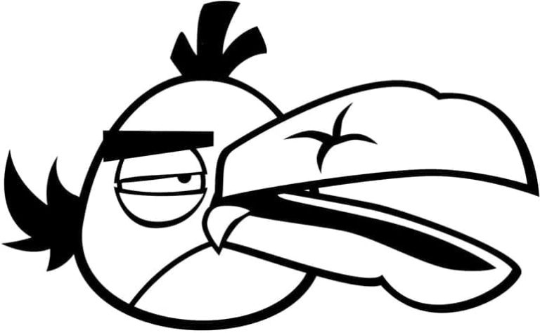 Desenho Angry Birds Pássaro Verde para Colorir em Pdf 768×474