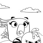 Desenho Angry Birds Poppy e Stella para Colorir 150×150