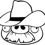 Desenho Angry Birds Porco Cowboy para Colorir 150×150