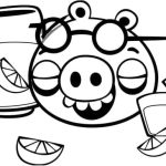 Desenho Angry Birds Porco e Limonada para Colorir 150×150