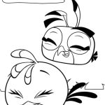 Desenho Angry Birds Stella e Dahlia Brincando para Colorir 150×150