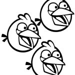 Desenho Angry Birds Três Pássaros Azuis para Colorir 150×150