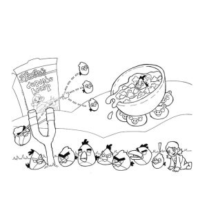 Desenho Batalhá dos Angry Birds para Colorir em Pdf 300×286