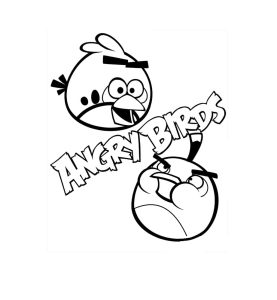 Desenho de Angry Birds para Crianças para Colorir em Pdf Grátis 277×300
