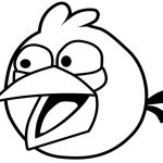 Desenho de Angry Birds Pássaro Jay para Colorir 150×150