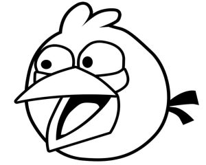 Desenho de Angry Birds Pássaro Jay para Colorir 300×240