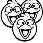 Desenho de Angry Birds Pássaros Jay Jake e Jim para Colorir 150×150