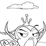 Desenho de Angry Birds Princesa Bad Gale para Colorir 150×150