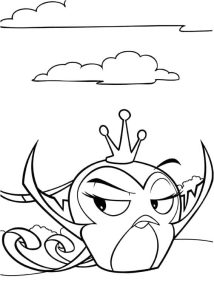 Desenho de Angry Birds Princesa Bad Gale para Colorir 214×300