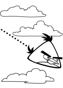 Desenho de Pássaro Chuck Angry Birds para Colorir 213×300