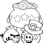 Desenho de Pássaro e Porquinho do Angry Birds para Colorir 150×150