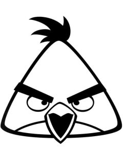 Desenho do Chuck Angry Birds para Pintar em Pdf 240×300