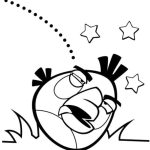 Desenho Engraçado de Matilda do Angry Birds para Pintar 150×150