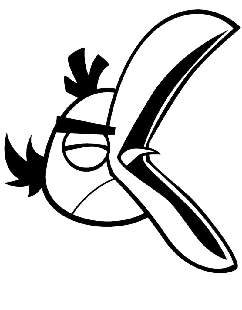 Desenho Imagem de Angry Birds Pássaro Verde Hal para Colorir 798×1024