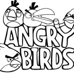 Desenho Imprimivel com Logo Angry Birds para Colorir 150×150