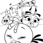 Desenho Imprimivel Divertido de Angry Birds para Pintar 150×150