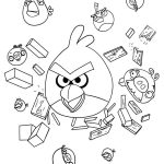 Desenho Incrível de Angry Birds para Colorir 150×150