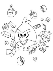 Desenho Incrível de Angry Birds para Colorir 225×300
