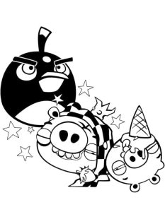 Desenho Jogo Angry Birds para Pintar 233×300